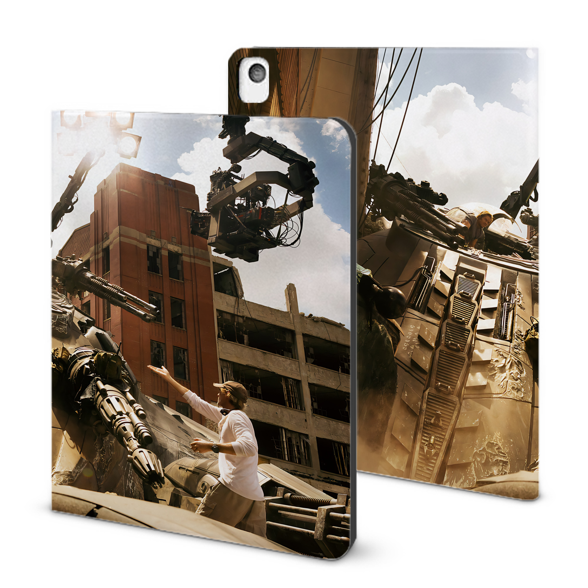 （画像用） Transformers トランスフォーマー IPadケース ペンホルダー付き ブックスタイルデザイン